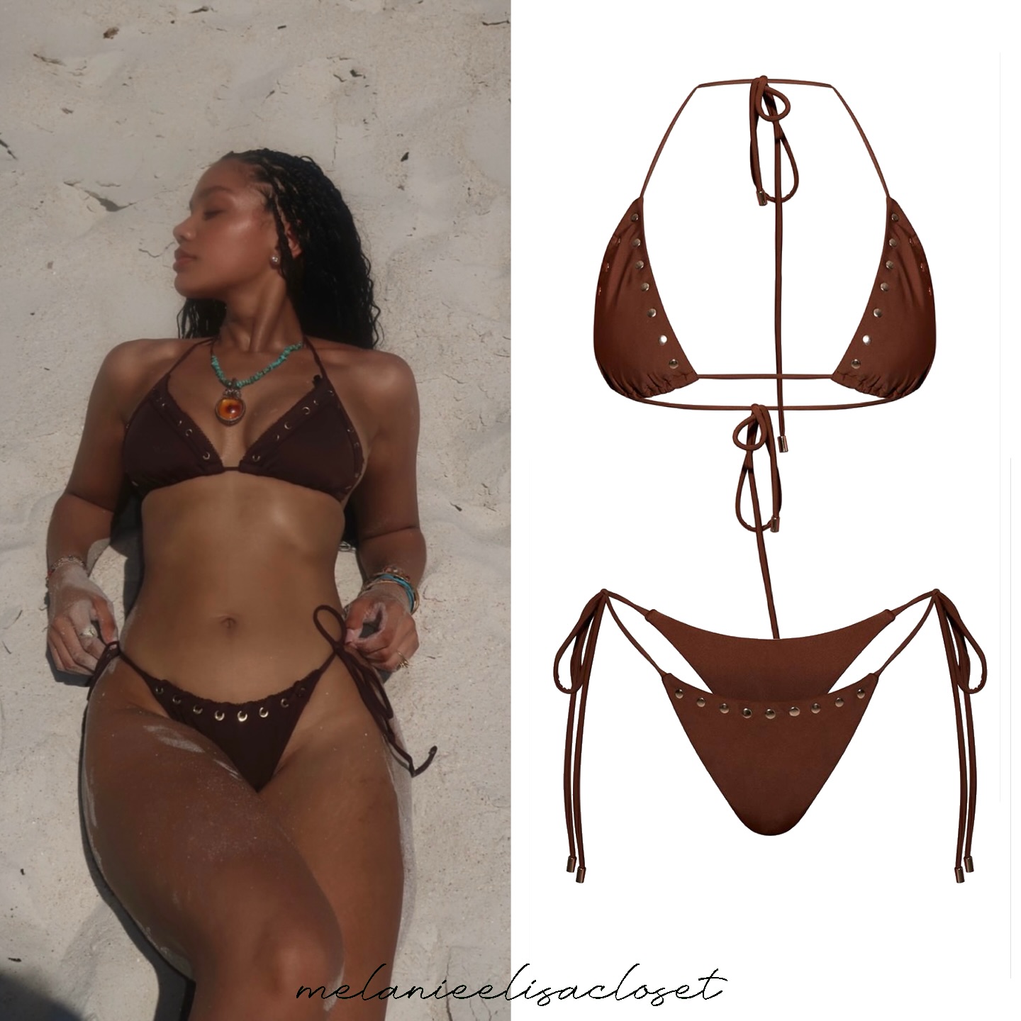 Chocolate studded swim