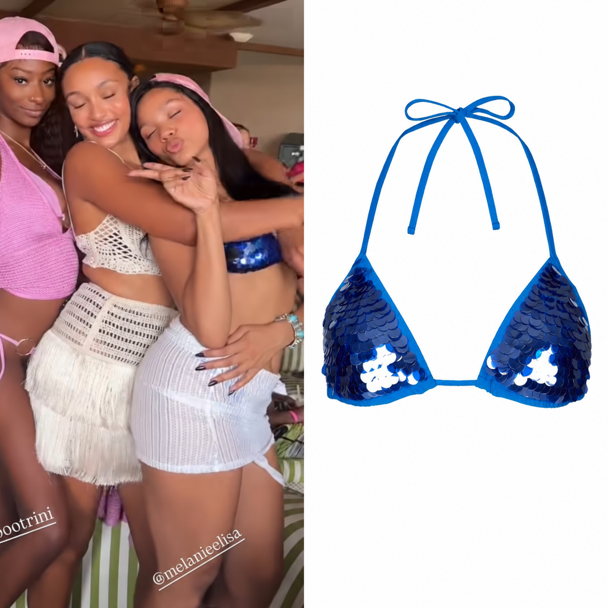 Leil Triangle Bikini Top · Sapphire
