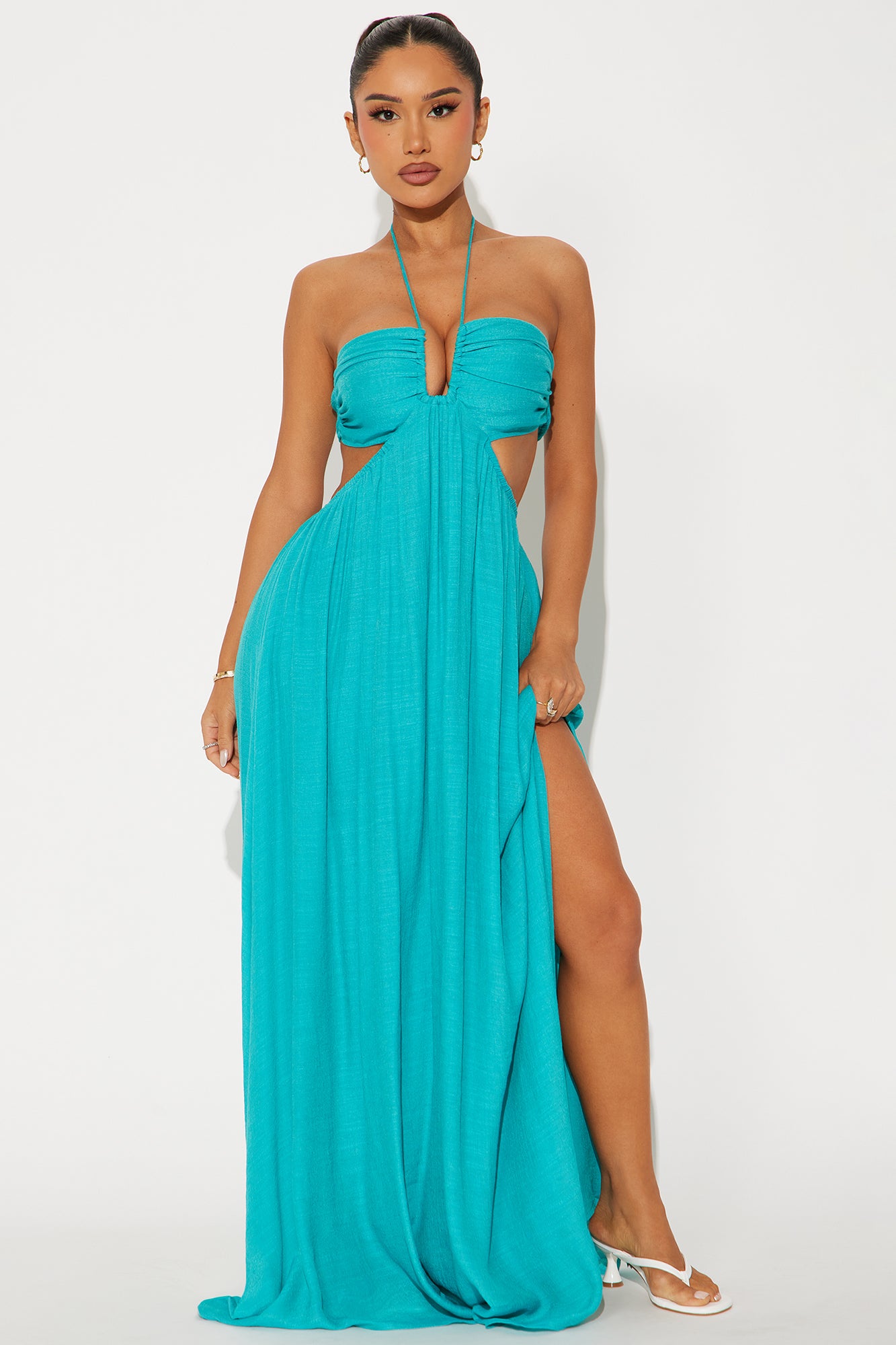 Miley Flowy Maxi Dress · Blue